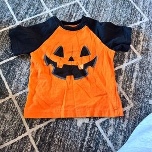 Orange and Black Pumpkin Face T-Shirt